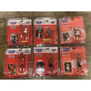 Lot Of 6 Vtg 90s Starting Lineup Figures NBA Basketball Payton Kidd Barkley NEW